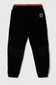 Παιδικό βαμβακερό παντελόνι Sisley μαύρο