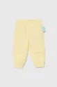 żółty Emporio Armani spodnie dresowe bawełniane niemowlęce x The Smurfs Chłopięcy