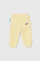 Emporio Armani spodnie dresowe bawełniane niemowlęce x The Smurfs żółty