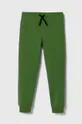 πράσινο Παιδικό βαμβακερό παντελόνι United Colors of Benetton Για αγόρια