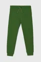 zielony United Colors of Benetton spodnie dresowe bawełniane dziecięce Chłopięcy