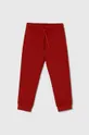 червоний Дитячі бавовняні штани United Colors of Benetton Для хлопчиків