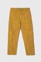 Дитячі джинси United Colors of Benetton з регулюванням жовтий 45BJCF02V.G.Seasonal
