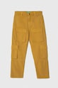 United Colors of Benetton jeansy dziecięce z regulacją żółty 45BJCF02V.G.Seasonal