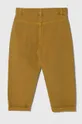 United Colors of Benetton spodnie bawełniane dziecięce żółty