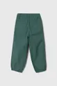 Detské bavlnené nohavice United Colors of Benetton zelená