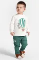 zielony Coccodrillo spodnie bawełniane niemowlęce Chłopięcy