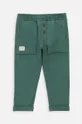 Дитячі бавовняні штанці Coccodrillo зелений