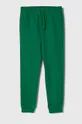 zöld United Colors of Benetton gyerek pamut melegítőnadrág Fiú