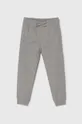 сірий Дитячі бавовняні штани United Colors of Benetton Для хлопчиків