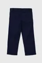 Otroške lanene hlače United Colors of Benetton mornarsko modra