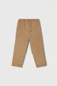коричневый Детские льняные брюки United Colors of Benetton Для мальчиков