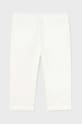 Mayoral pantaloni cu amestec de in pentru copii 1541.3C.Baby.PPYH alb SS24