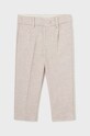 Kalhoty s lněnou směsí pro děti Mayoral s příměsí lnu šedá 1547.3B.Baby.PPYH