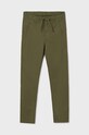Mayoral pantaloni cu amestec de in pentru copii panza verde 6506.7D.Junior.PPYH