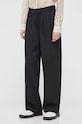 Bruuns Bazaar pantaloni BBW3740 negru SS24