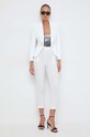 Kalhoty Elisabetta Franchi PA02341E2 bílá SS24
