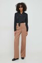 Kalhoty Calvin Klein K20K206333 béžová SS24