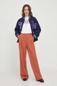 Kalhoty s příměsí vlny Calvin Klein K20K206335 hnědá SS24