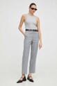 Nohavice By Malene Birger Q72379001 sivá SS24