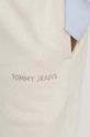 beżowy Tommy Jeans spodnie dresowe bawełniane