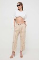 Παντελόνι Pinko 102947.A1M4 μπεζ SS24