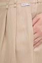 Twinset pantaloni din in bej 241LL2PBB