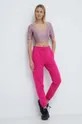 różowy adidas by Stella McCartney spodnie dresowe Damski