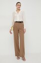 Luisa Spagnoli pantaloni 540836 maro SS24
