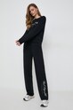 Karl Lagerfeld pantaloni de trening tricotaj negru 240W2171