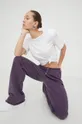Rotate spodnie dresowe bawełniane fioletowy