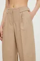 beżowy Remain spodnie dresowe z domieszką wełny