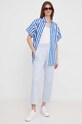 Nohavice Tommy Hilfiger WW0WW41352 modrá SS24
