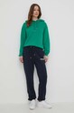 Bavlněné tepláky Tommy Hilfiger WW0WW41572 námořnická modř SS24