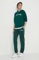 Хлопковые спортивные штаны Tommy Hilfiger зелёный