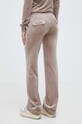 Odzież Juicy Couture spodnie dresowe welurowe JCAP180.379 beżowy