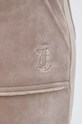 Juicy Couture spodnie dresowe welurowe beżowy JCAP180.379