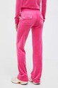 Odzież Juicy Couture spodnie dresowe welurowe JCAP180.658 różowy