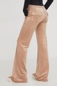 Odzież Juicy Couture spodnie dresowe welurowe JCSEBJ001G.506 beżowy