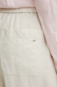 Льняні штани Tommy Hilfiger бежевий WW0WW41347