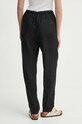 Odzież Tommy Hilfiger spodnie lniane WW0WW41347 czarny