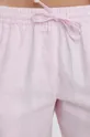 różowy Samsoe Samsoe spodnie lniane HOYS