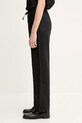 Samsoe Samsoe spodnie lniane HOYS F23900002 czarny AW25