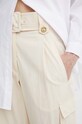 Bavlněné kalhoty Twinset béžová 241TT2052