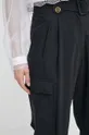 czarny Twinset spodnie bawełniane