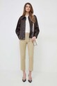 Weekend Max Mara pantaloni 2415131041600 galben SS24