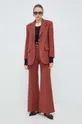 Weekend Max Mara pantaloni in lana rosso