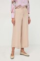 Marella pantaloni con aggiunta di seta 2413131134200 beige SS24