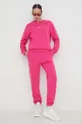 Βαμβακερό παντελόνι MSGM ροζ