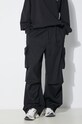 Hlače s primjesom vune Y-3 Refined Woven Cargo IN4373 crna SS24